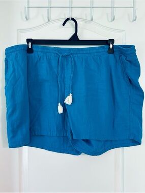 NWT OLD NAVY Women's Blue Drawstring Shorts Elastic Waist & Pockets - Size XXL